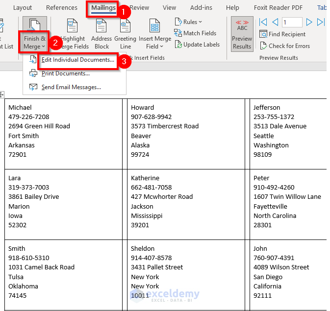 How to Print Address Labels in Excel (2 Quick Ways) ExcelDemy