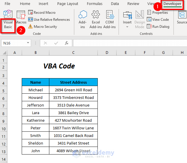 How to Print Address Labels in Excel (2 Quick Ways) ExcelDemy