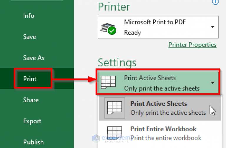 How to Print Multiple Sheets in Excel (7 Different Methods) ExcelDemy