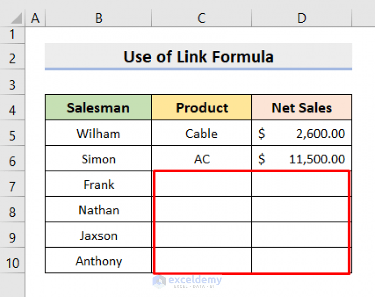 How to Link Sheets in Excel with a Formula (4 Methods) ExcelDemy