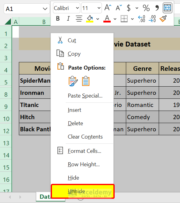 How to Unhide All Rows in Excel (All Possible Ways) ExcelDemy