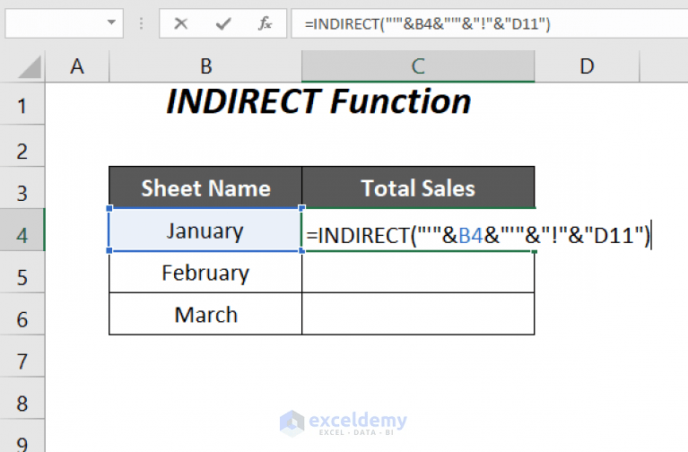 How to Use Cell Value as Worksheet Name in Formula Reference in Excel