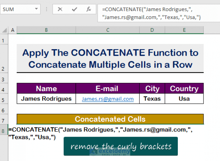 How to Concatenate Multiple Cells with Comma in Excel (4 Ways)