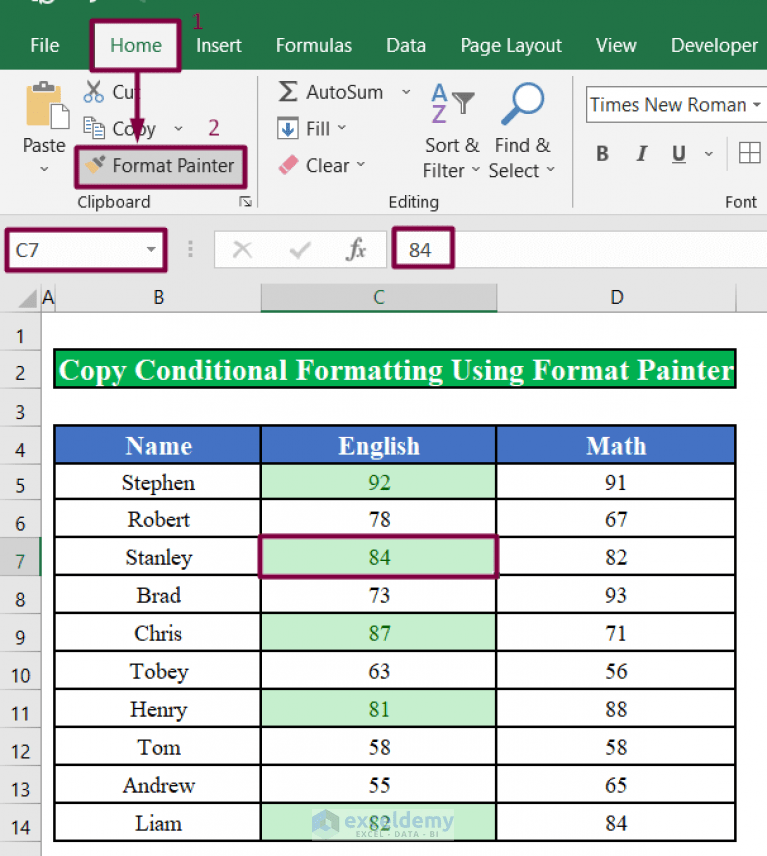 How to Copy Conditional Formatting to Another Cell in Excel (2 Methods)