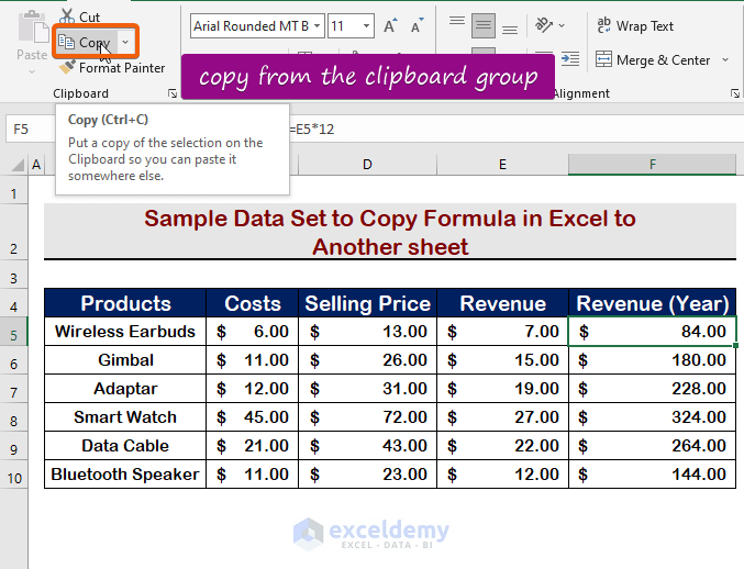 How to Copy Formula to Another Sheet in Excel (4 Methods) ExcelDemy