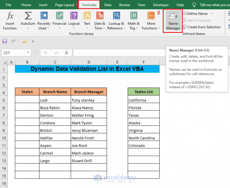 How to Make a Dynamic Data Validation List Using VBA in Excel