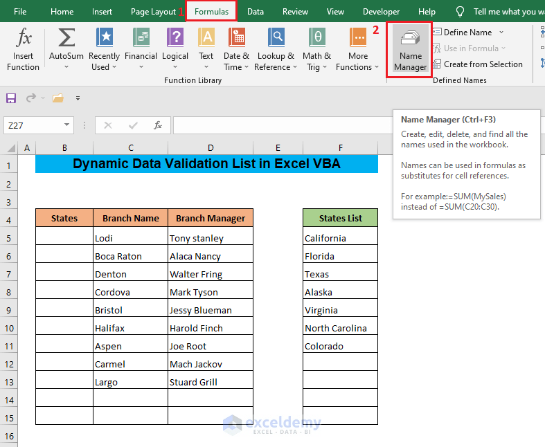 How to Make a Dynamic Data Validation List Using VBA in Excel (3 Steps)