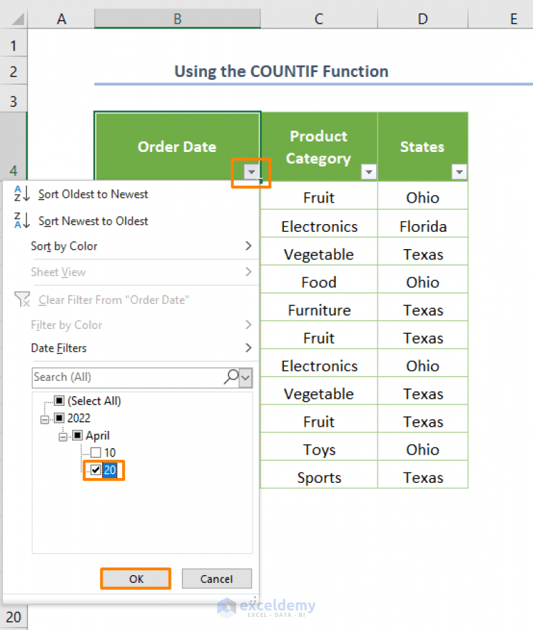 How to Count Unique Values in Filtered Column in Excel (5 Methods)