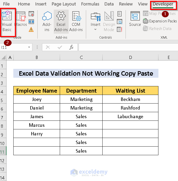 Problem and Solution of Data Validation Not Working Copy Paste in Excel