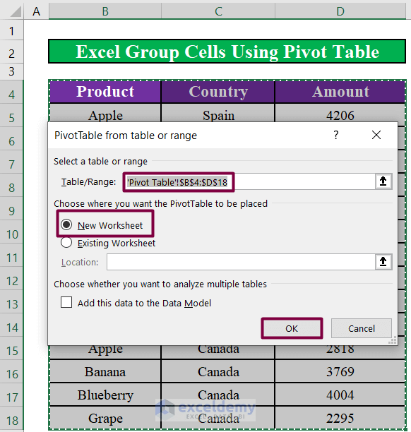 How to Group Cells with Same Value in Excel (3 Methods) ExcelDemy