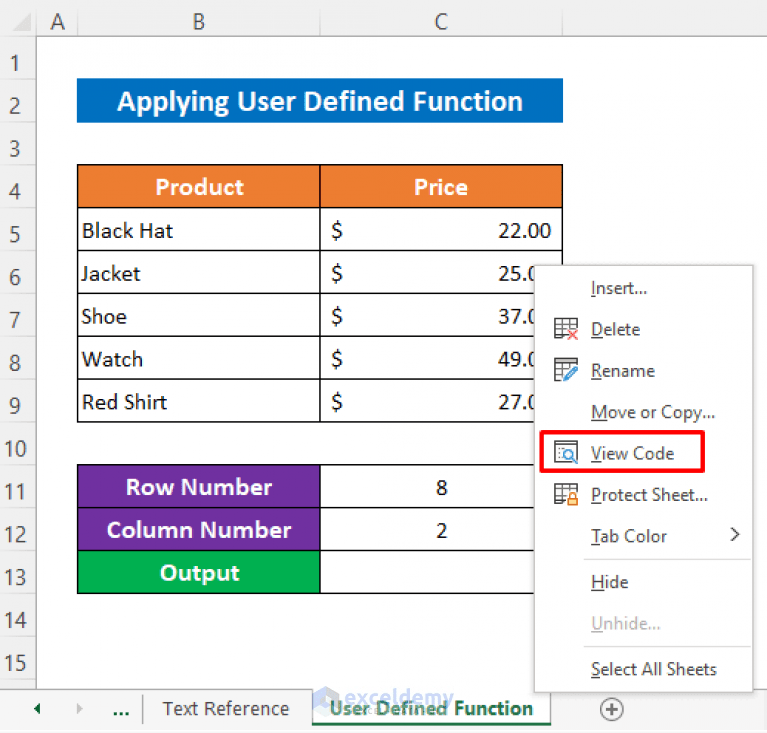 How to Reference Cell by Row and Column Number in Excel (4 Methods)