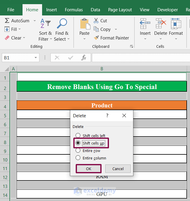 How to Remove Blanks from List Using Formula in Excel (4 Methods)