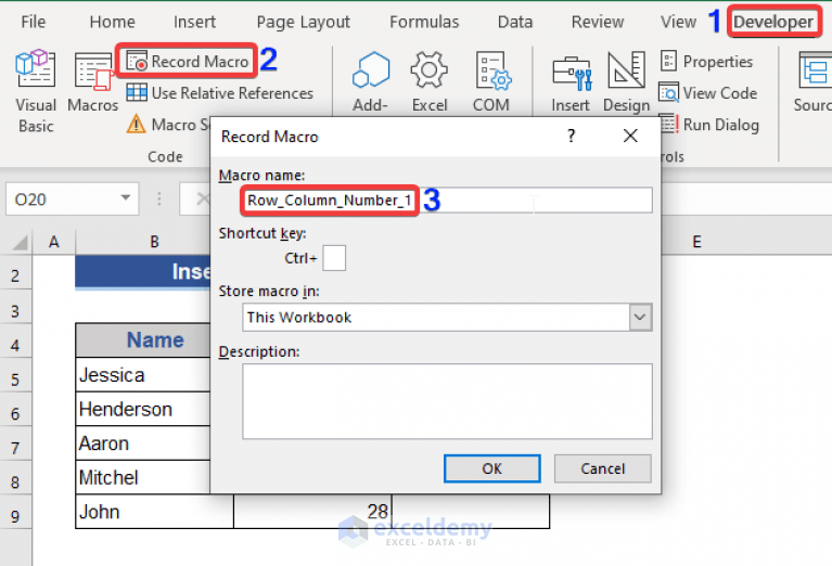 Excel VBA Examples with Cell Reference by Row and Column Number