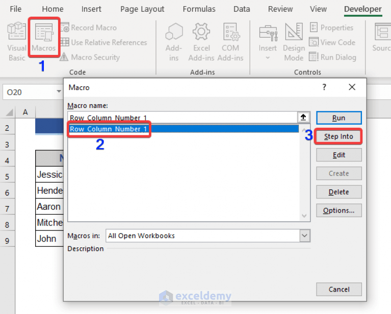 Excel VBA Examples with Cell Reference by Row and Column Number