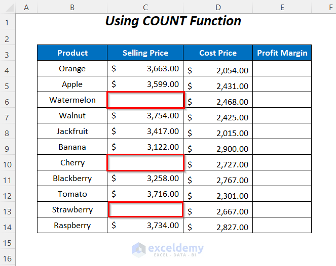 How to Ignore Blank Cells in Range in Excel (8 Ways) ExcelDemy