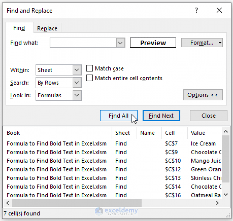 How to Use Formula to Find Bold Text in Excel ExcelDemy