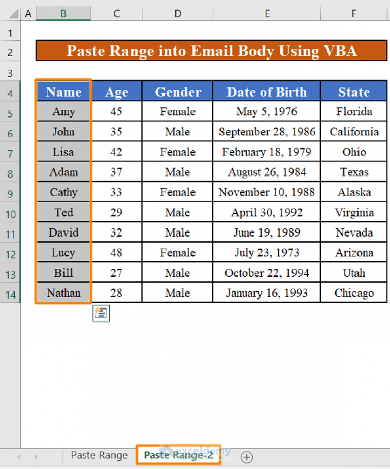 How to Use Excel VBA to Paste Range into Email Body (3 Methods)