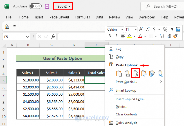 Copy and Paste Formulas from One Workbook to Another in Excel