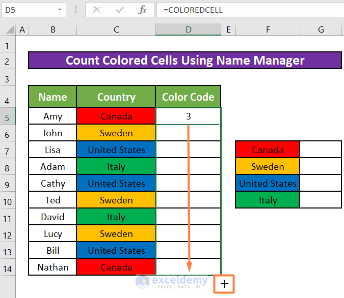 How to Count Colored Cells In Excel Without Using VBA 3 Methods
