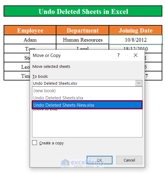 How to Undo Delete Sheet in Excel 3 Methods ExcelDemy