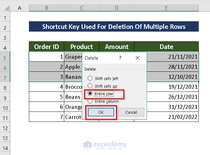 How to Delete Multiple Rows in Excel at Once (5 Easy Ways) ExcelDemy