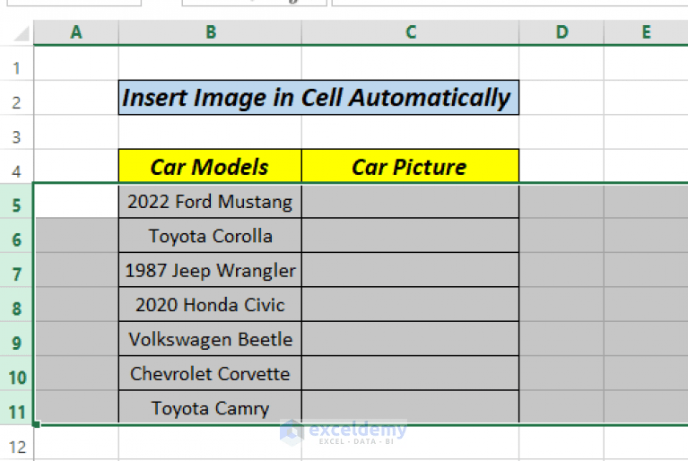 How to Insert Picture in Excel Cell Automatically ExcelDemy