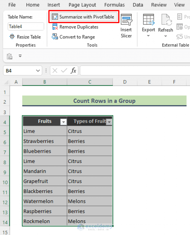 Count Rows in Group with Pivot Table in Excel (StepbyStep Guideline)