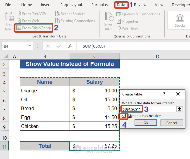How to Show Value Instead of Formula in Excel (7 Methods) ExcelDemy