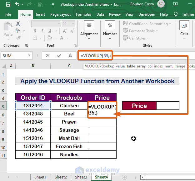 How to Use VLOOKUP with a Column Index Number to Find Values from