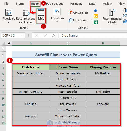 How to Autofill Blank Cells in Excel with Value Above (5 Easy Ways)