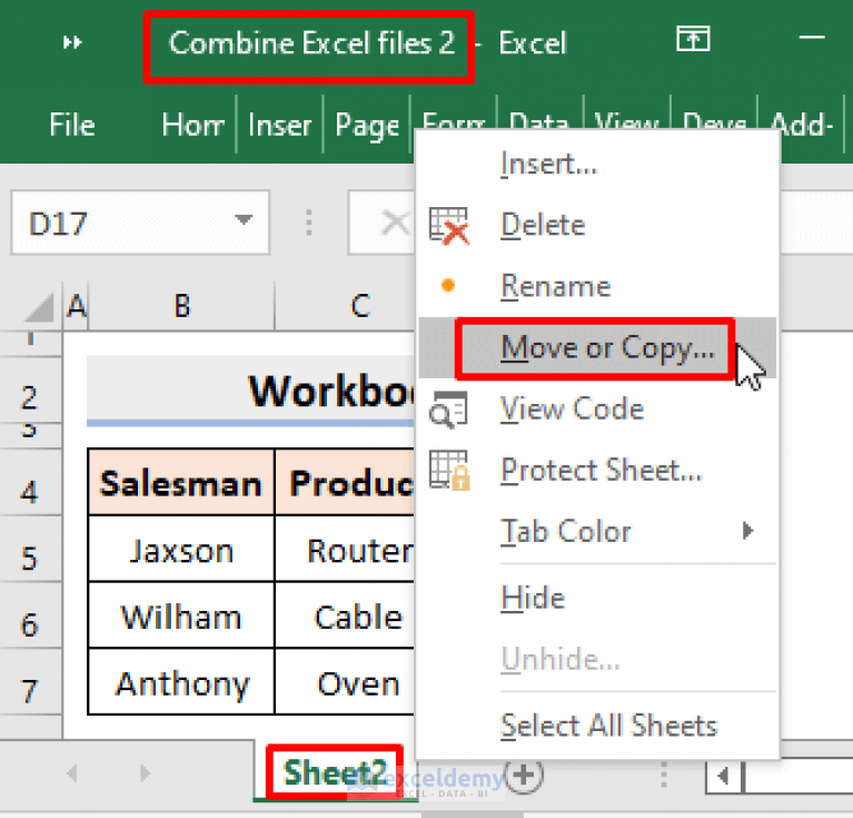 Combine Multiple Excel Files into One Workbook with Separate Sheets