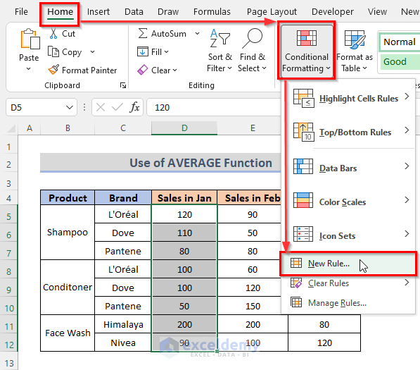 Excel Conditional Formatting If a Cell Is Greater Than Another One
