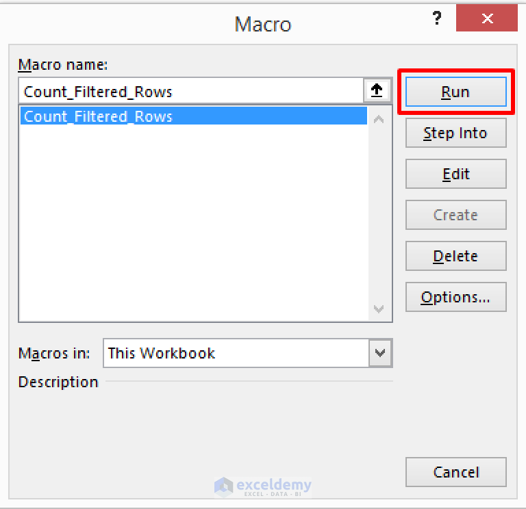 How to Count Filtered Rows in Excel with VBA (StepbyStep Guideline)