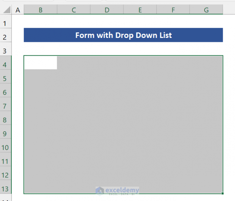 How to Create a Form with Drop Down List in Excel ExcelDemy