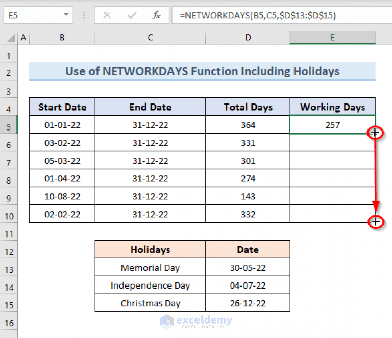 How to Calculate Working Days between Two Dates in Excel (4 Methods)