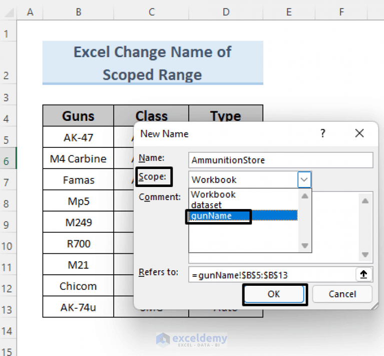 How to Change Scope of Named Range in Excel (3 Methods)