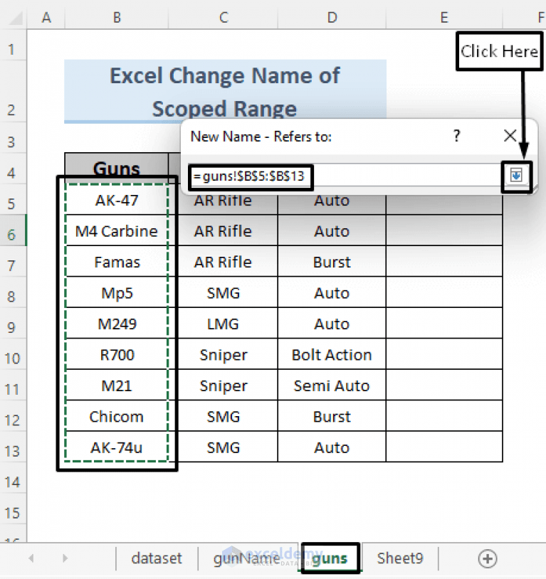 How to Change Scope of Named Range in Excel (3 Methods)