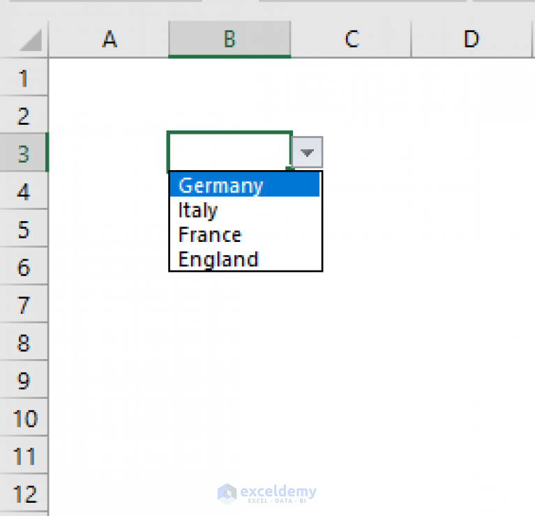 Unique Values in a Drop Down List with VBA in Excel (A Complete Guide)