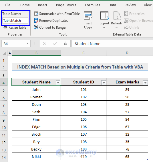 VBA INDEX MATCH Based on Multiple Criteria in Excel (3 Methods)