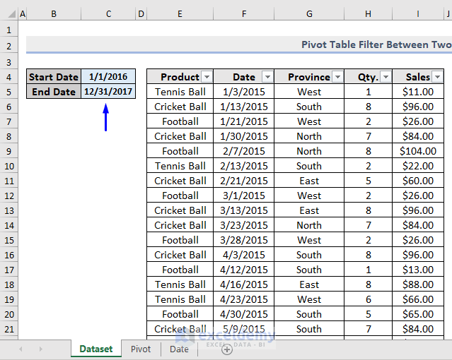 Excel VBA Pivot Table to Filter Between Two Dates ExcelDemy