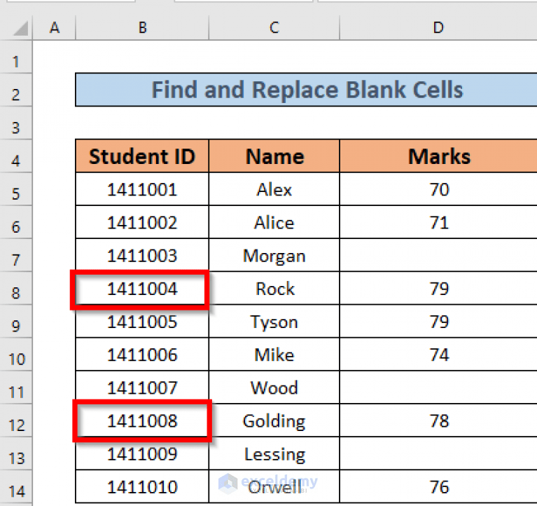 How to Find and Replace Blank Cells in Excel (4 Methods) ExcelDemy