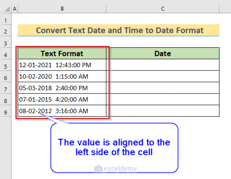 How to Convert Text Date and Time to Date Format in Excel (7 Easy Ways)