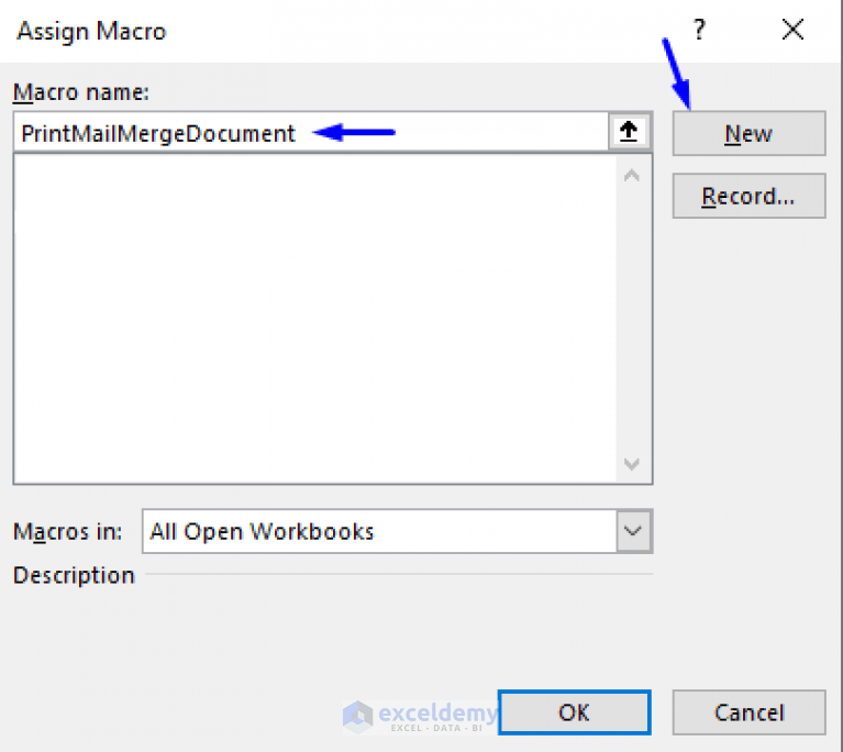 Macro to Populate a Mail Merge Document from Excel ExcelDemy