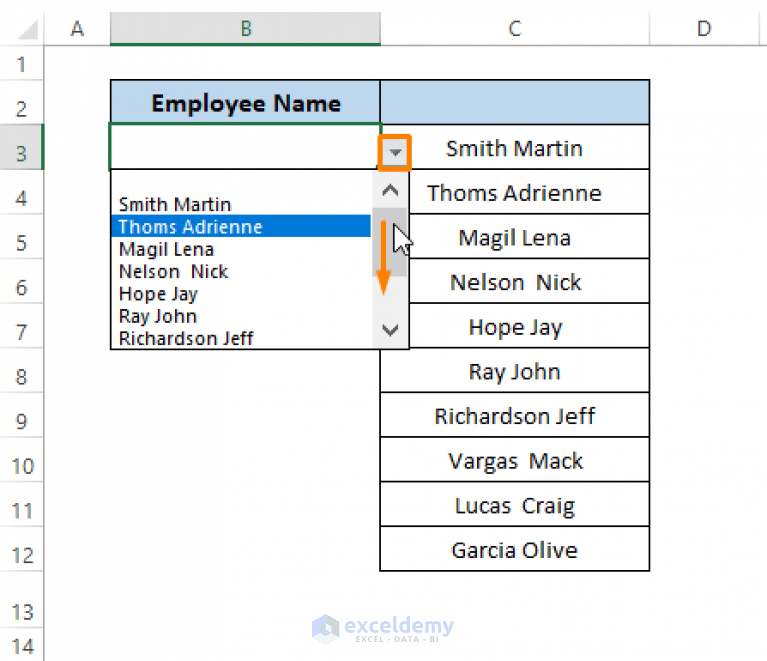 How to Create Dynamic Drop Down List Using VBA in Excel ExcelDemy