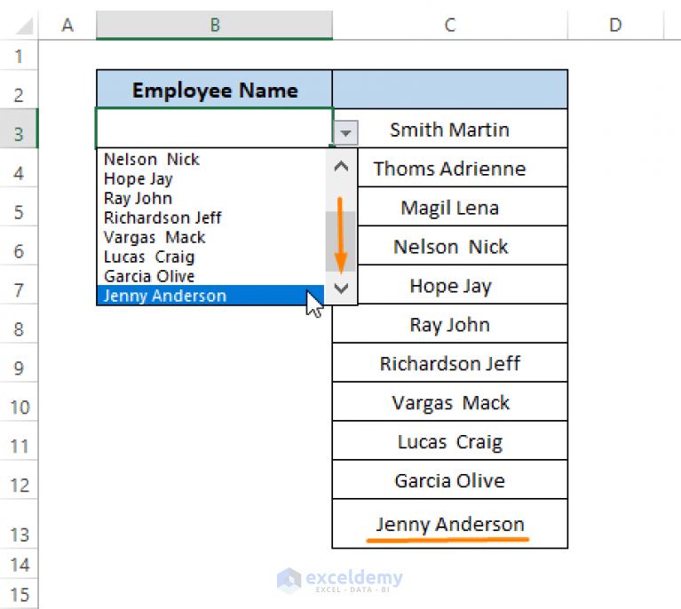 How to Create Dynamic Drop Down List Using VBA in Excel ExcelDemy