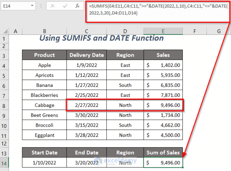 How to SUMIF between Two Dates and with Another Criteria (7 Ways)