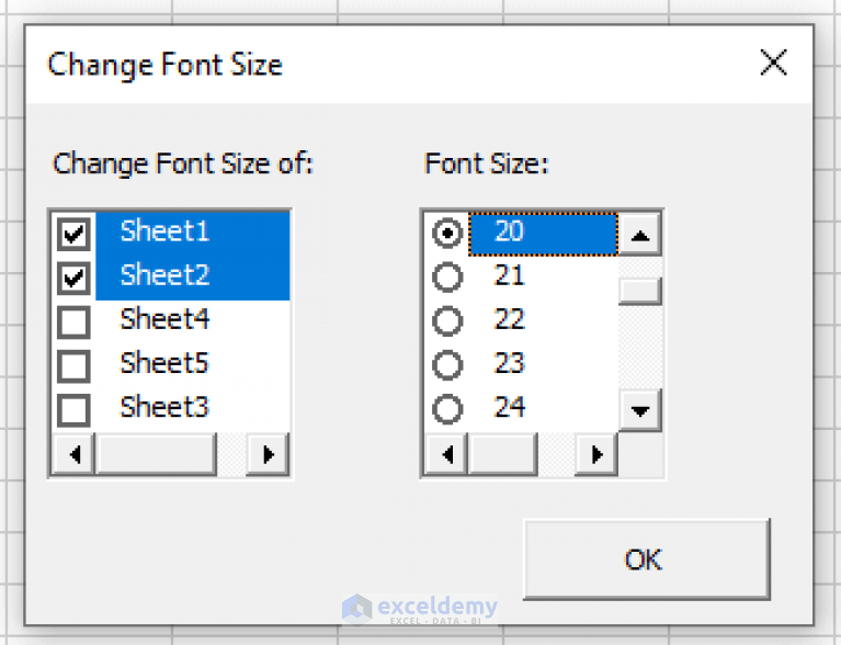 How to Change Font Size of the Whole Sheet with Excel VBA ExcelDemy