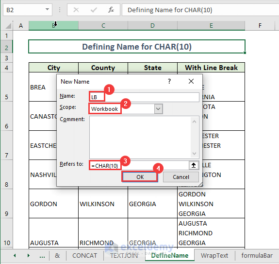 How to Insert a Line Break in Excel 3 Methods ExcelDemy