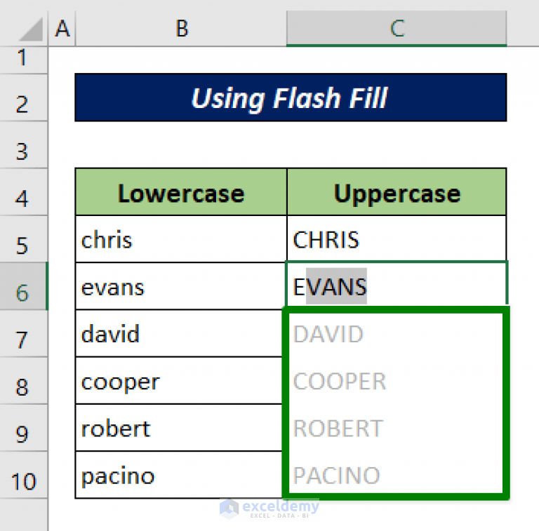 How to Change Lowercase to Uppercase in Excel Without Formula