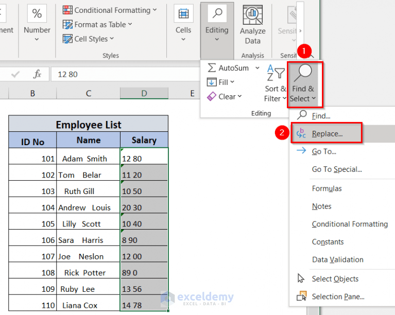 How to Find and Replace Space in Excel (5 Methods) ExcelDemy